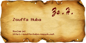 Zsuffa Huba névjegykártya